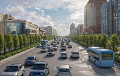 Коммуникации, велодорожки, озеленение: как проходит благоустройство проспекта Момышулы в Астане