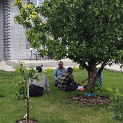 &laquo;Нам плевать, мы своё дело сделали&raquo;. Пока пенсионеры карабкаются через груду мусора, строители-мигранты смеются, сидя на травке